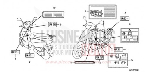 CAUTION LABEL (NHX110WHA) NHX110WHA de 2010